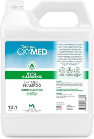 Шампунь 1:10 гіпоалергенний для собак і котів TropiClean OxyMed Hypo-Allergenic (ТропиКлін Оксі Мед) 3.8 л Запоріжжя