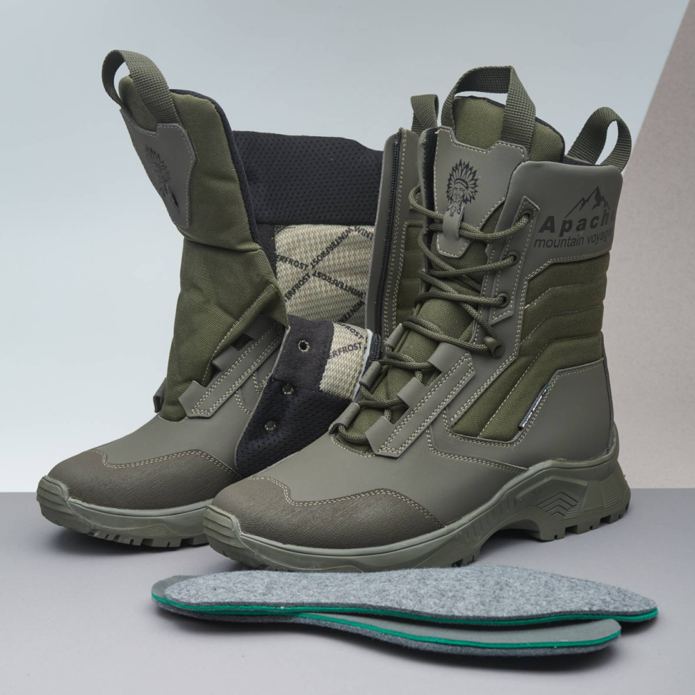 Берцы зимние теплые Apache хаки военные ВСУ, водонепроницаемые тактические армейские ботинки 40(26.5см) Харьков - изображение 7