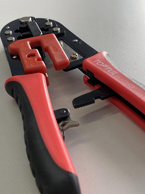 Кліщі для обтиску і зачистки проводів (RJ11/RJ12/RJ45) трещоточные TOPTUL DKAC2420 Одеса - фото 2