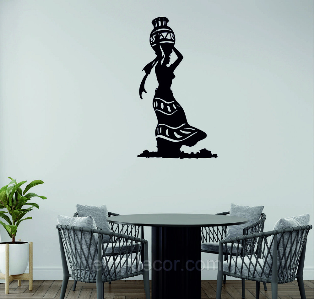 Декоративное настенное Панно «Индийка», Декор на стену 90*62 см, Черный Киев - изображение 2