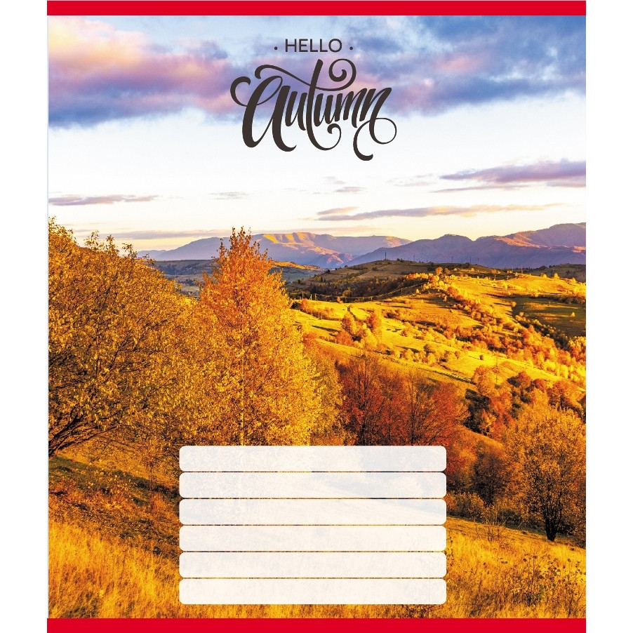 Зошит учнівський "Привіт осінь" 018-530117K-4 в клітинку, 18 аркушів Вінниця - фото 1