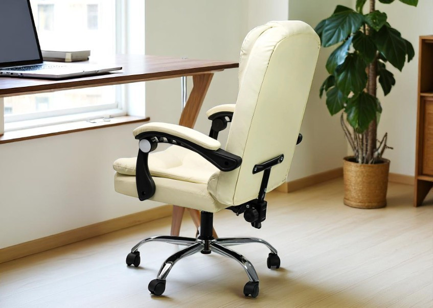 Офісне крісло Diego бежеве. Стильне, м’яке, ергономічне, витримує до 130 кг Львів - фото 5