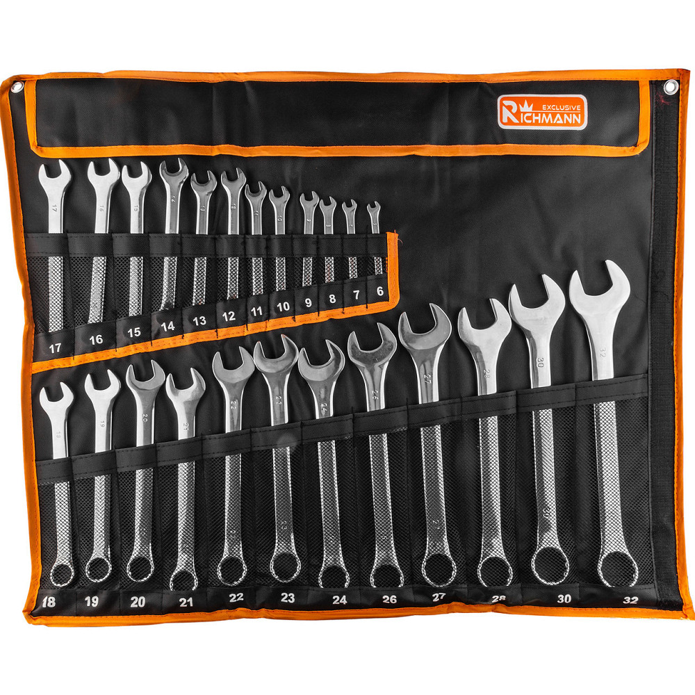 Набір ключів рожково-накидних 24 шт 6-32 мм в чохлі Richmann C6345 Коломыя - изображение 2