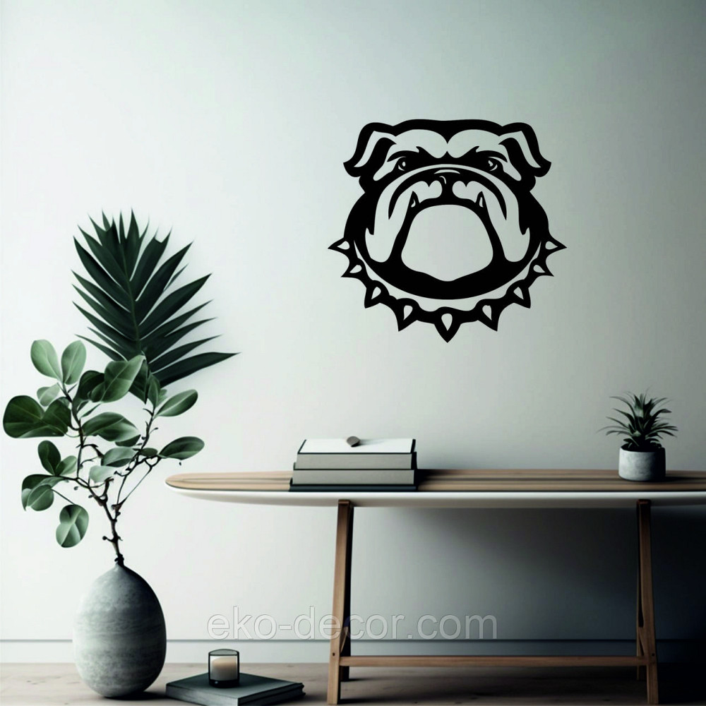 Декоративне настінне Панно «Бульдог», Декор на стіну 90*90 см, Чорний Київ - фото 8