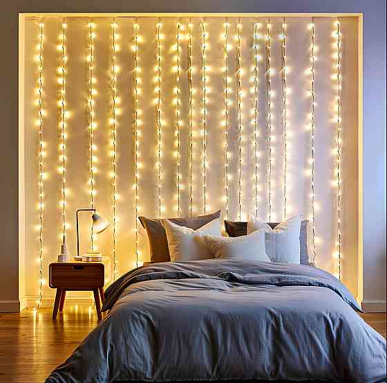 Новорічна гірлянда штора 3х3 м 192 LED кімнатна білий провід Жовтий ZWM33192LEDY Коломия