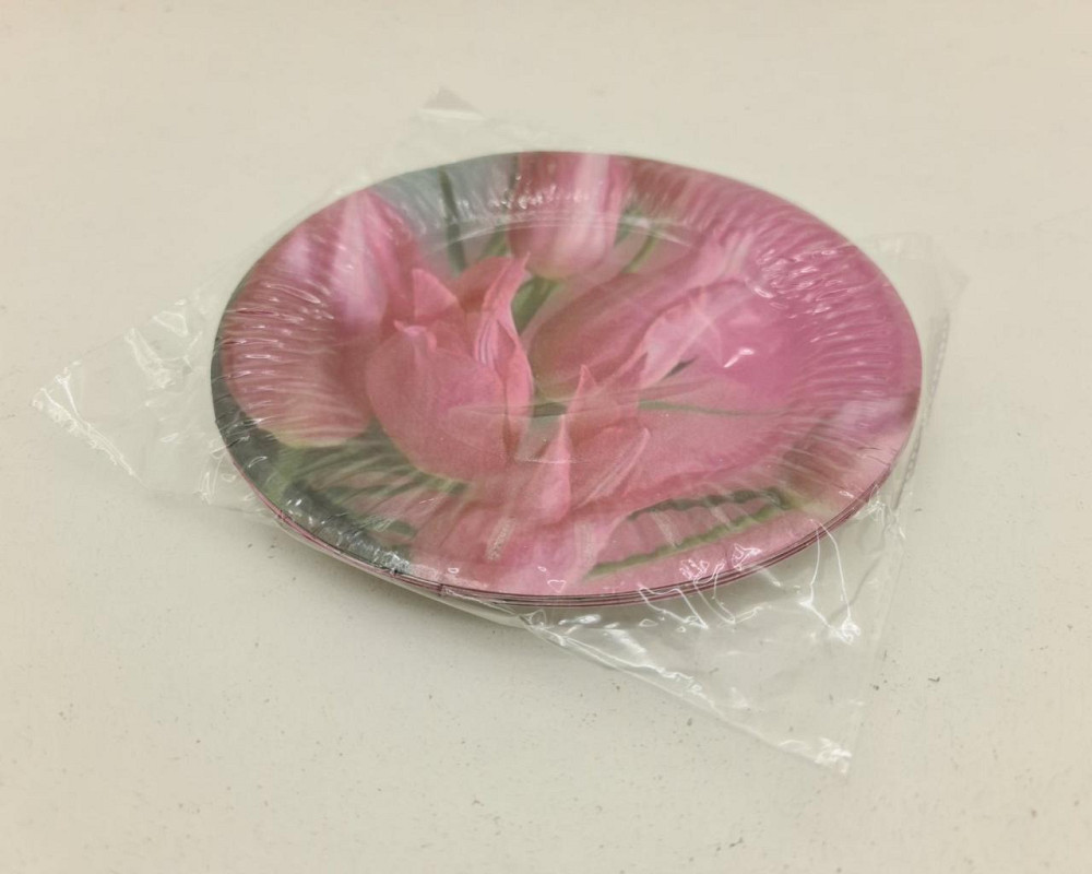 Бумажная тарелка с рисунком  18см