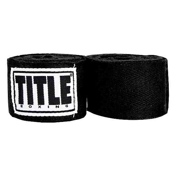 Бинти для боксу TITLE Boxing Traditional Weave 180" Black (4.5м.) Каменское