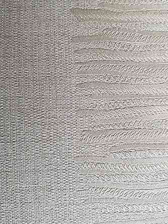 Шпалери метрові вінілові на флізелін Grandeco Poem смуги широкі структурні сірі сріблясті Київ