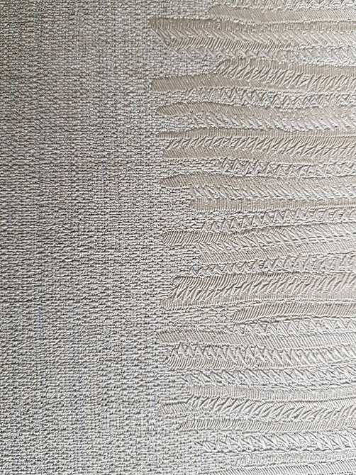 Шпалери метрові вінілові на флізелін Grandeco Poem смуги широкі структурні сірі сріблясті Київ - фото 3