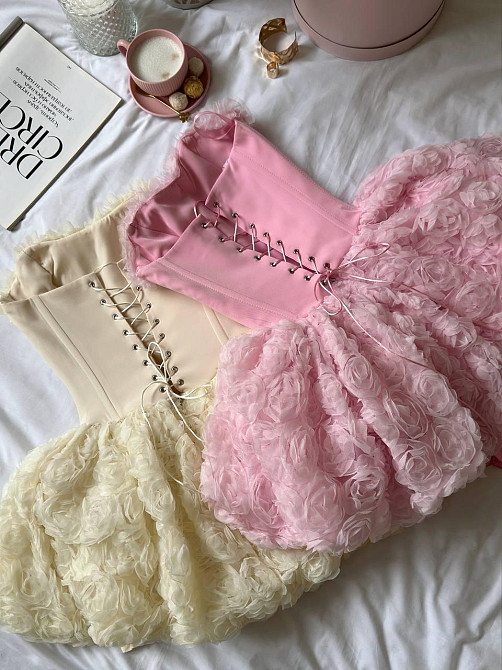 Женское стильное элегантное романтическое корсетное платье костюмное+фатин розы Розовый, 44/46 Одесса - изображение 6