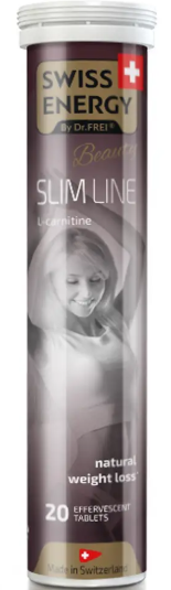 L-карнитин для похудения Swiss Energy SLIM LINE L-Carnitine CH  20 шипучих таблеток Киев - изображение 1