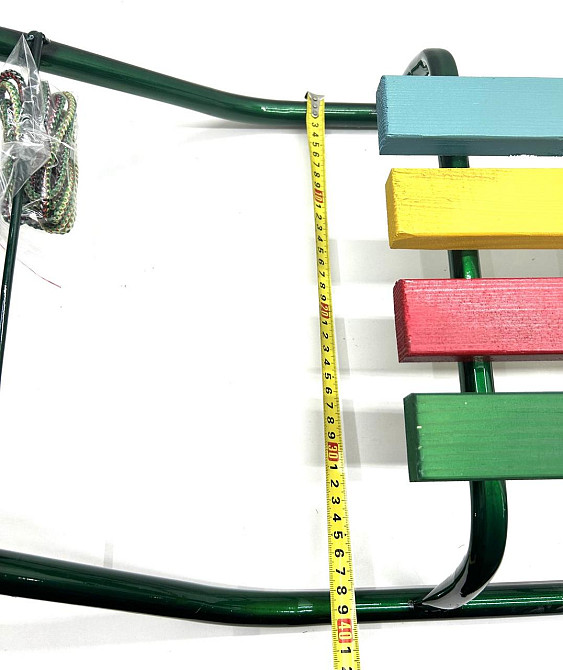 Санки класичні зі спинкою та ручкою Зелені (4533) Чернігів - фото 4