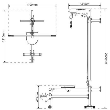 Тяга настінна верхня/нижня з кріпленням до стіни K-Sport KSSL017 Київ - фото 2