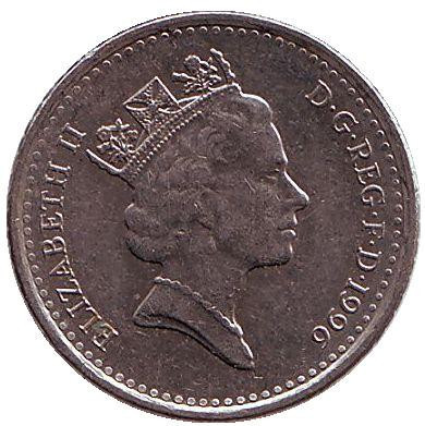 Монета 5 пенсів. 1996 рік, Великобританія. Полтава - фото 1