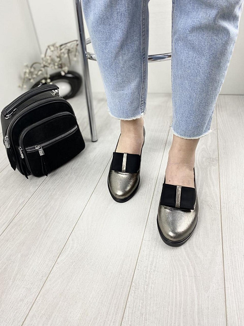 Olli Туфлі жіночі OLLI T-141-10120 графіт (весна-осінь, шкіра натуральна) (3287) 36р.37р.38р. Коломыя - изображение 4