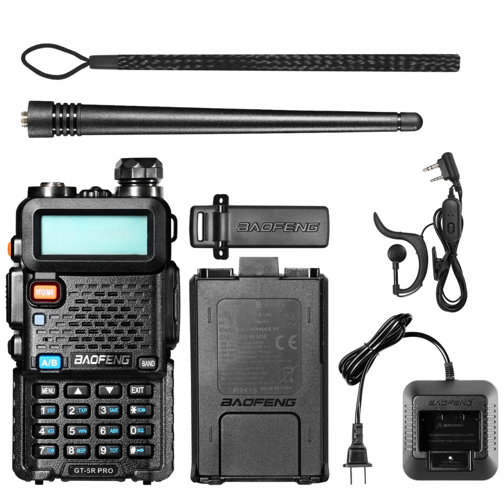 Радіостанція GT-5R Pro 5 Вт: Багатодіапазонна рація (VHF/UHF/Airband), NOAA, 1600 каналів, сумісна з UV-5R Київ - фото 10