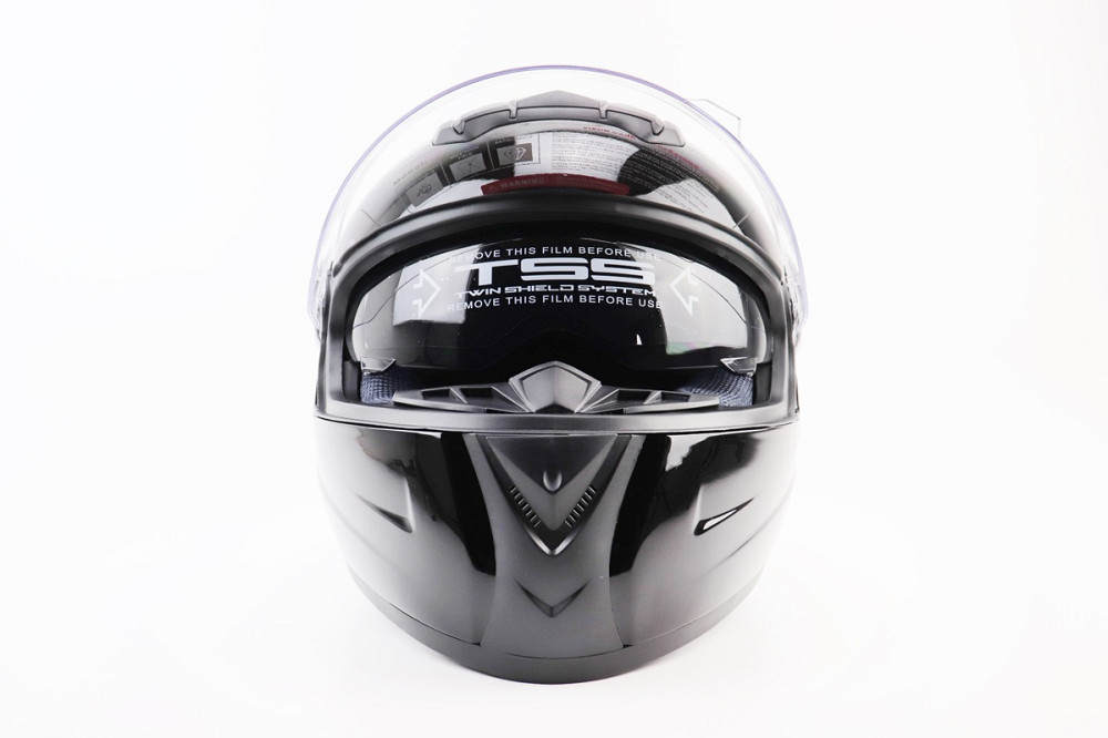 Шолом інтеграл, закритий+окуляри BLD-М61 М (57-58см), ЧОРНИЙ глянець Київ - фото 6