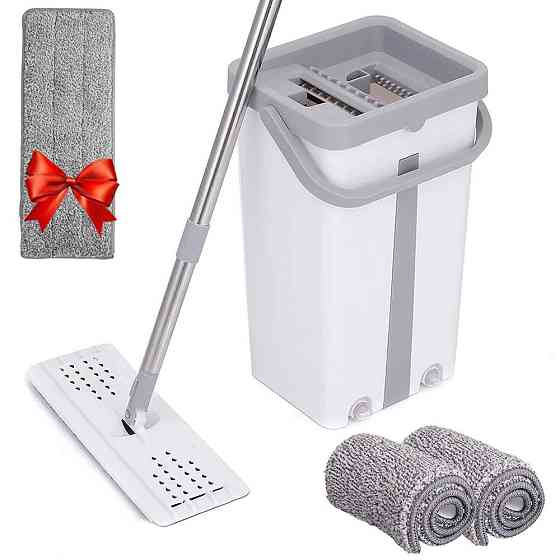 Швабра с ведром Cleaning Mop + Подарок Запаска для швабры 32*11 см / Комплект для уборки швабра  и ведро Киев