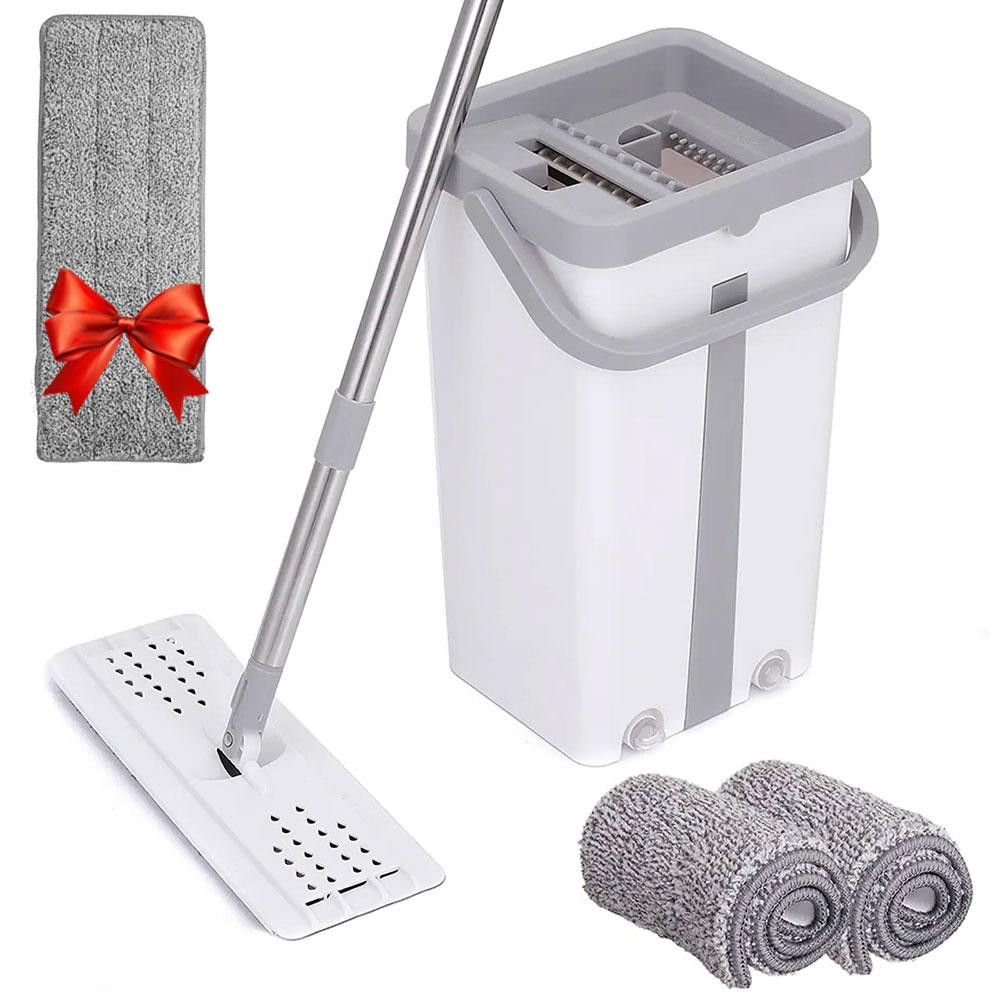 Швабра с ведром Cleaning Mop + Подарок Запаска для швабры 32*11 см / Комплект для уборки швабра  и ведро Киев - изображение 1