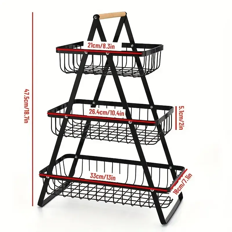 Корзина для фруктов 3 яруса,/ Фруктовница металлическая Коломия - фото 4