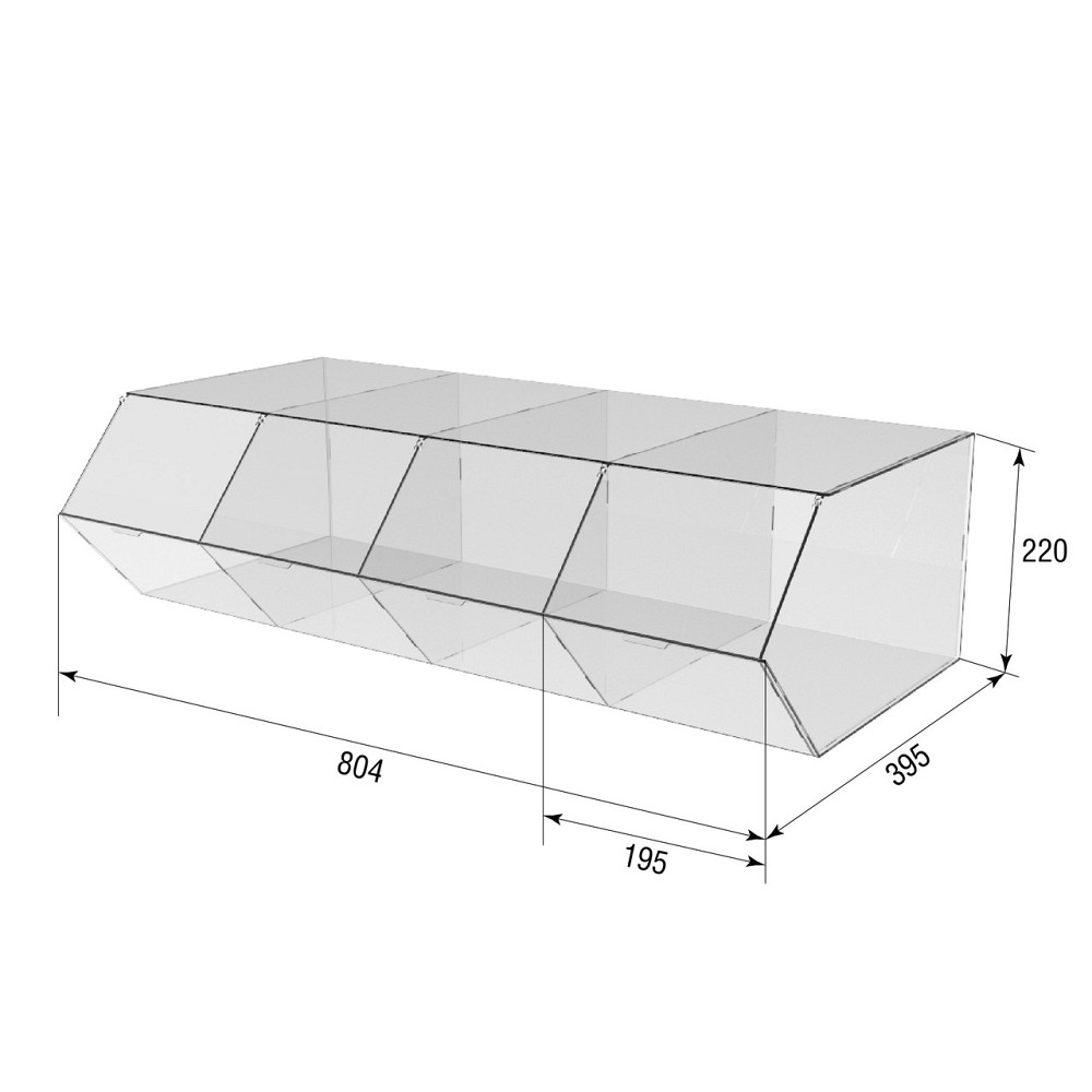 Диспенсер  EKOSTAR для конфет сухофруктов 4 ячейки Киев - изображение 5