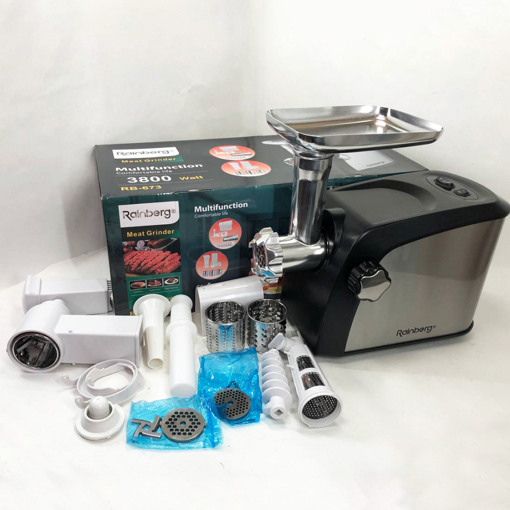 М'ясорубки для ковбаси Rainberg RB-673, Електрична м'ясорубка 2500 Електрична універсальна 'ясорубка YA-29 Львів - фото 10