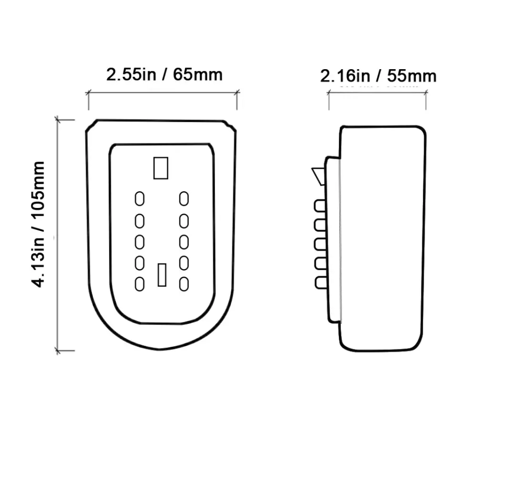 Мінісейф настінний кодовий для ключів із захистом Чорний Вінниця - фото 19