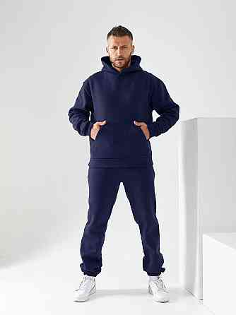 Чоловічий спортивний теплий костюм на флісі Темно-синій 46/48 Харків