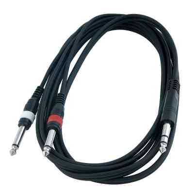 Інсертний кабель RockCable Patch Cable - TRS Jack to 2 x TS Jack (1.5m) (RCL 20922 D4) Вінниця