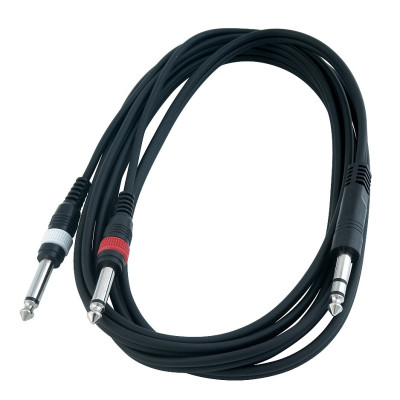 Інсертний кабель RockCable Patch Cable - TRS Jack to 2 x TS Jack (1.5m) (RCL 20922 D4) Вінниця - фото 2