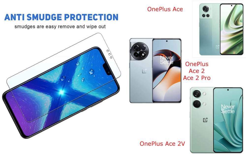 Защитное стекло NeoGlass для OnePlus Ace, Ace 2, Ace 2 Pro, Ace 2V – ультрапрозрачное и устойчивое Киев - изображение 3