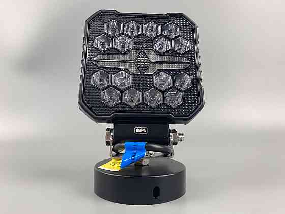 Фара LED квадратна 16 Led chip 12/24V. Широкий промінь + DRL світло + стробоскоп, світло 6500 К, IP67 Мукачево