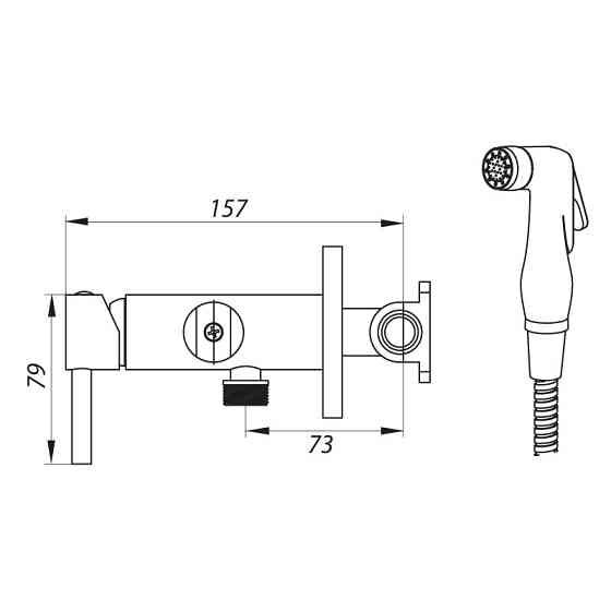 Смеситель для гигиенического душа скрытый Zerix LR5398-2 латунь/хром (LL1461) Черновцы
