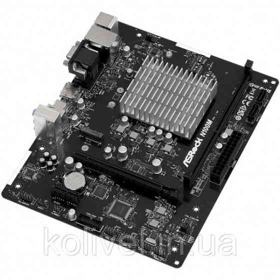 ASRock N100M (Quad-Core N100 3.4GHz, 1xDDR4 DIMM, VGA/HDMI/DP, 1*PCIe, 2xSATAIII, M.2, GLan, mATX) (N100M) Киев