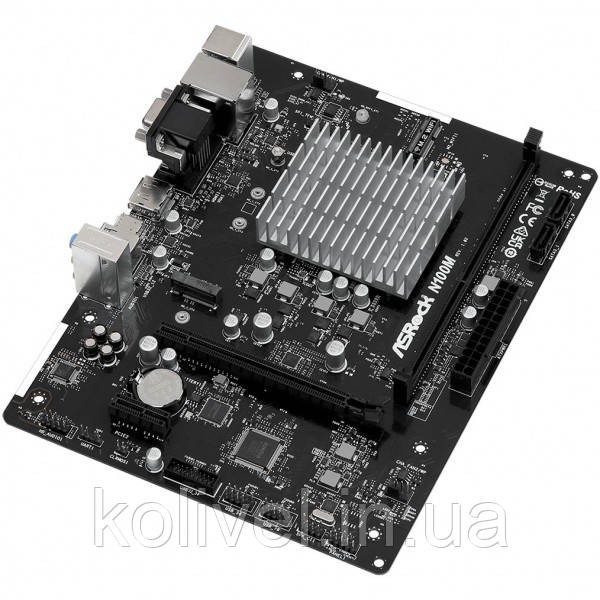 ASRock N100M (Quad-Core N100 3.4GHz, 1xDDR4 DIMM, VGA/HDMI/DP, 1*PCIe, 2xSATAIII, M.2, GLan, mATX) (N100M) Киев - изображение 3