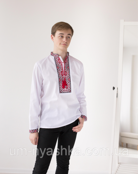 Вишиванка підліткова для хлопчика "Тарас" червона 158-176 Кривий Ріг - фото 2