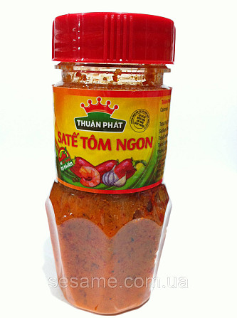 Креветочная овочева гостра паста Thuan Phat Sate Tom Ngon 85г (В'єтнам) Харків - фото 1