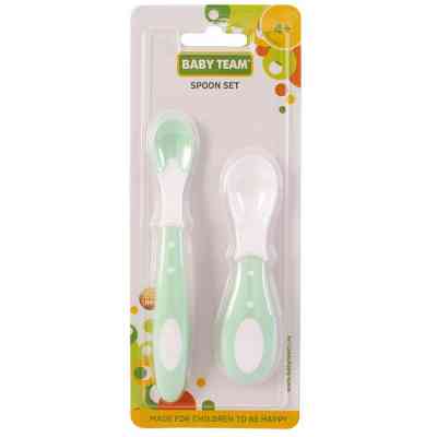 Набор детской посуды Baby Team ложек 2 шт (6106_мятный) Винница