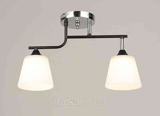 Люстра стельова на 2 плафони VALESO K2311/2, чорний/хром Київ