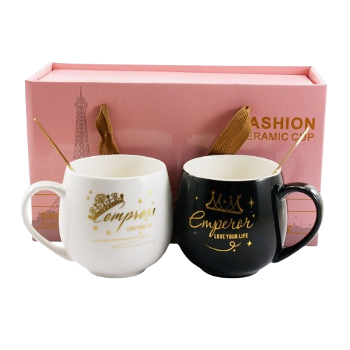 50698  НАБІР  2-пр  кухлів фарф. 350 мл, Emperor i Empress, под.уп. 6911100000 Житомир - фото 1