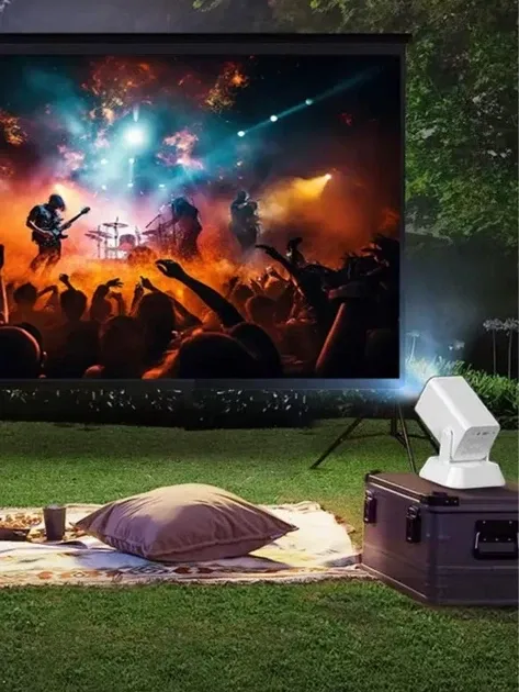 Портативний акумуляторний проектор Q7 Wi-Fi 720p з автофокусом і батареєю 4000 мА·год Одеса - фото 4