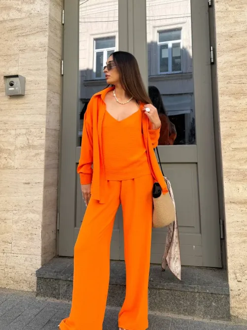 Жіночий костюм трійка з сорочкою, майкою та штанами Одеса - фото 14