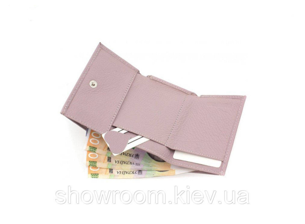 Недорогий жіночий шкіряний гаманець (4401) світло-фіолетовий Київ - фото 4