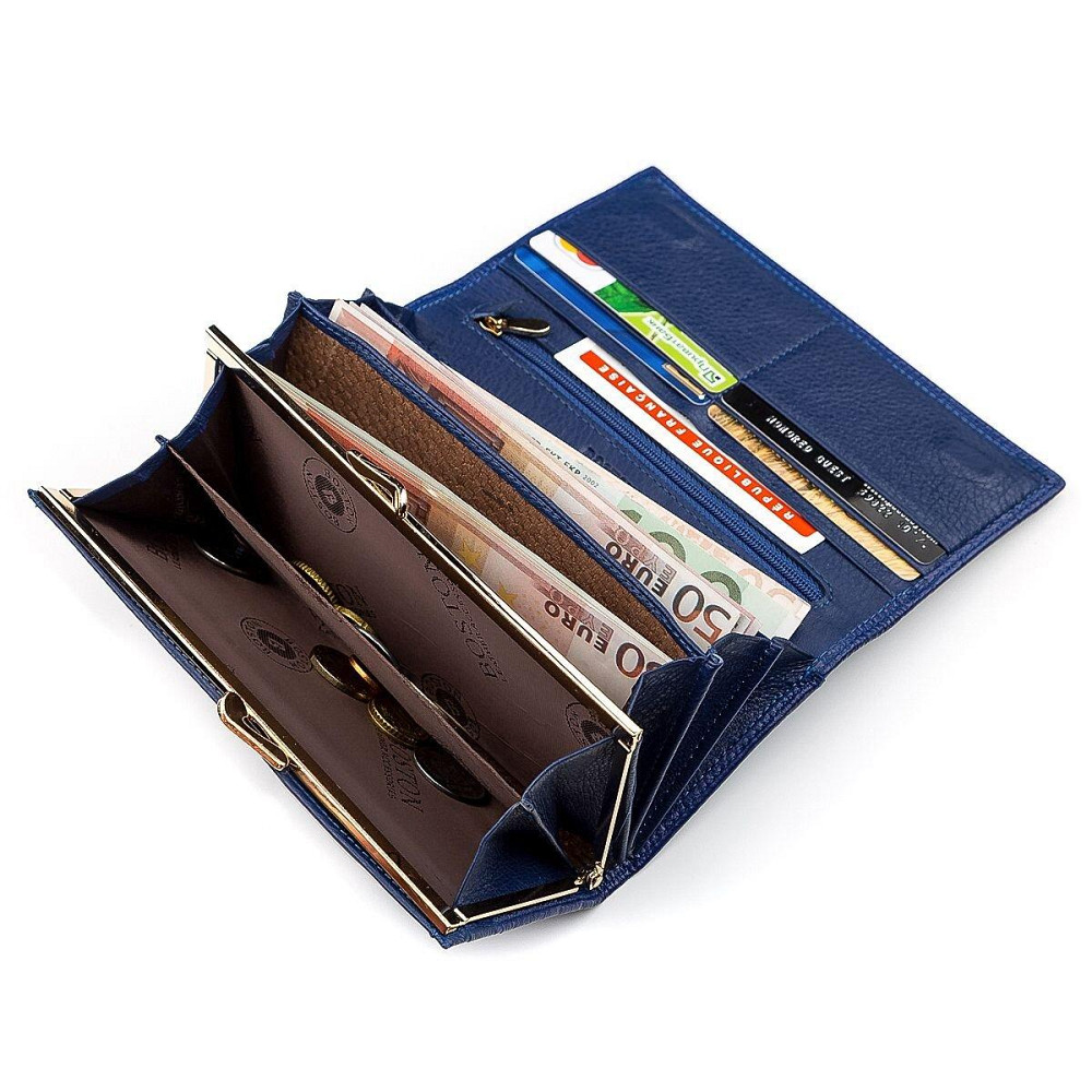 Кошелек женский Boston 18484 (S6001B) кожа Синий Киев - изображение 6