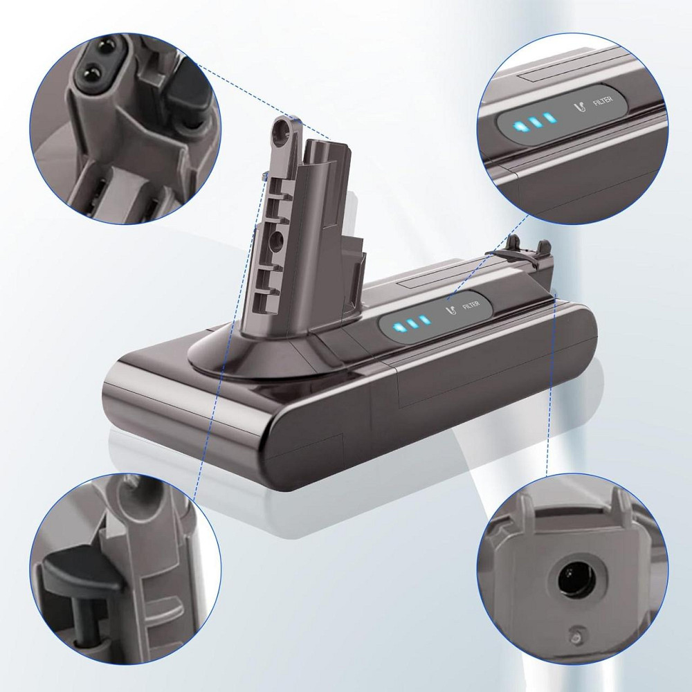 Акумулятор для пилососа Dyson V10 7200 мАг, 25.2 V,  змінна батарея для Absolute, Animal, Fluffy, Motorhead (SV12) Київ - фото 2