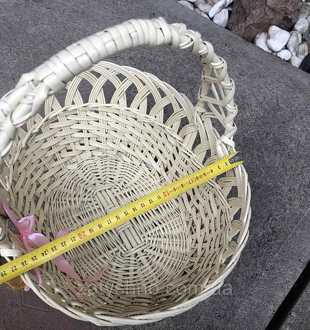 Кошик великодні молочні з ручкою змійкою Київ - фото 3