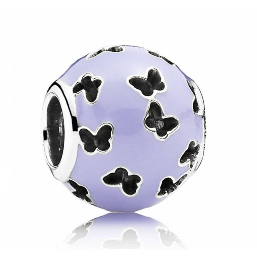 Срібна намистина Пандора  "Фіолетові метелики" MasterSem Київ - фото 1