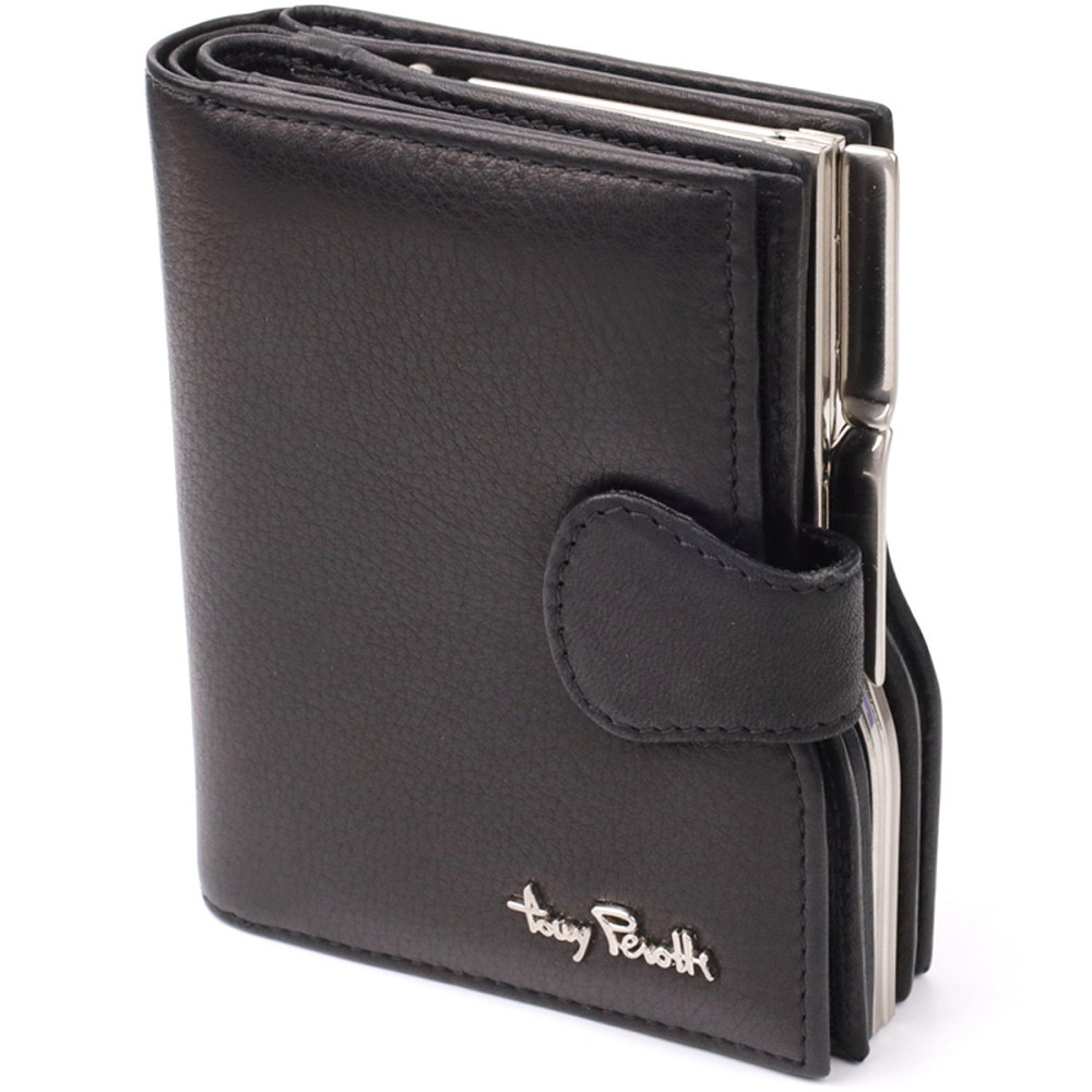 Стильний жіночий вертикальний гаманець з натуральної шкіри Tony Perotti 20842_1 (2656 nero) Чорний Київ - фото 1