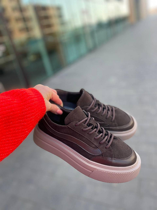 Кеди жіночі M.KRAFT коричневі шкіра+замша весна-осінь розмір 37-40 (21605) Коломыя - изображение 9