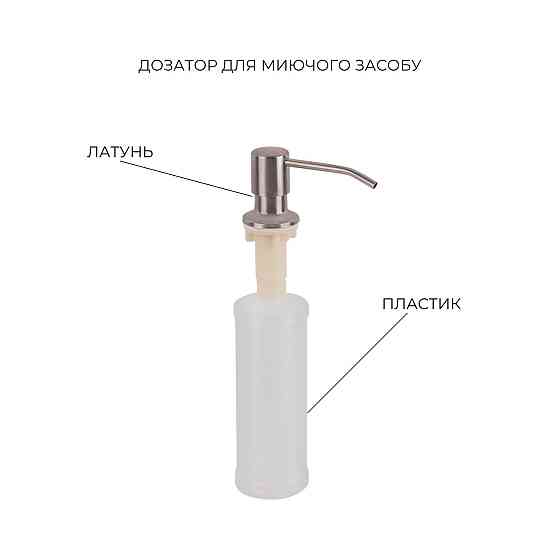Комплект Lidz Handmade H6350R Мойка для кухни интегрированная крыло справа Brushed в комплекте с дозатором + Lidz K01G Корзина для Киев